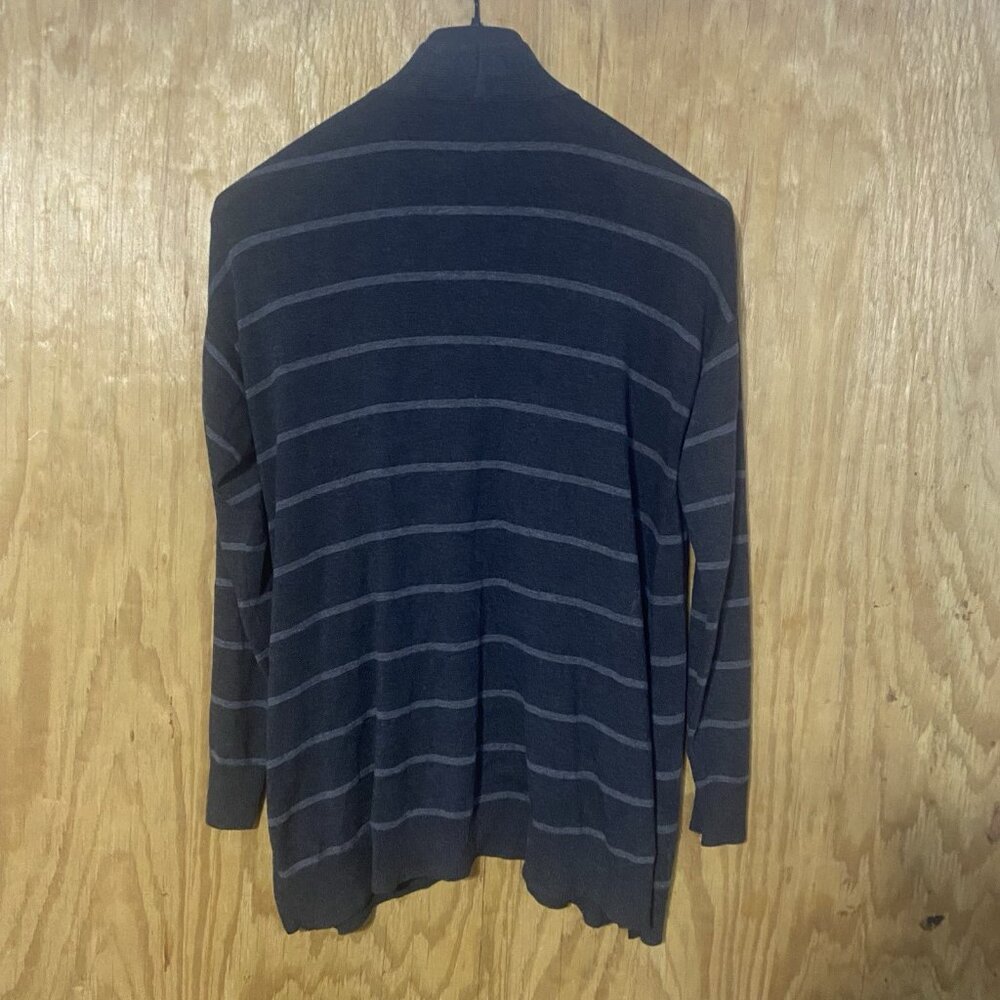 Eileen Fisher Open Front Cardigan Jacket Medium Gray Tencel Blend - Picture 3 of 4